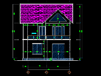 Hồ sơ thiết kế kiến trúc, kết cấu mẫu nhà biệt thự 2 tầng KT 8.1x10.9m